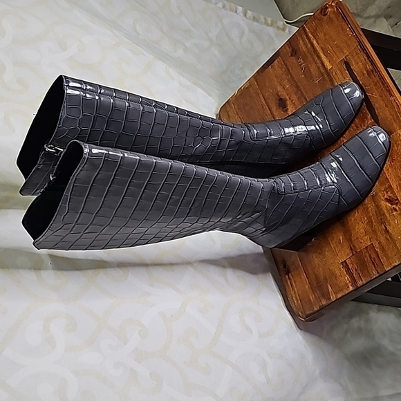 M. Gemi - Corsa Alta Boot - Grey Crocodile Pattern - Size 37 - Picture 8 of 16